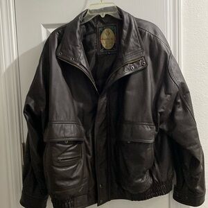 Members Only Vintage genuine LeatherBomber  Jacket